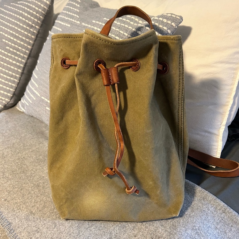 Madewell Canvas Sommerset Bucket Drawstring Backpack